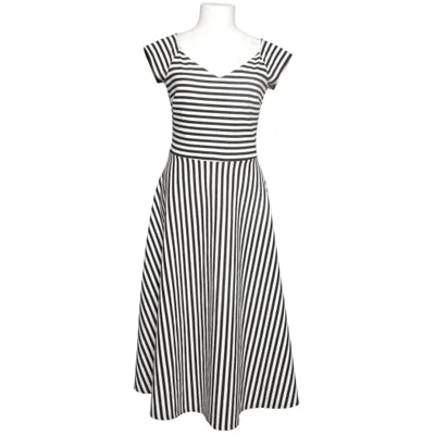 Klänning (Svart, Vit) från Top Vintage Elastan, Polyester