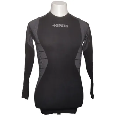 Haut thermique (Noir, Gris) de Kipsta Élasthane, Polyamide, Polyester