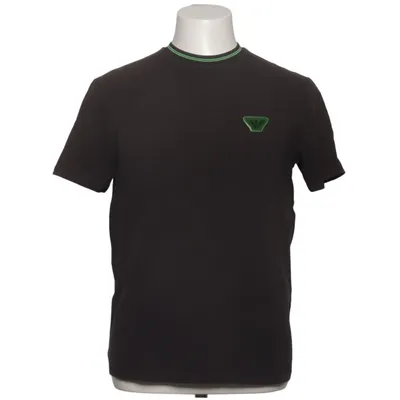 T-shirt (Zwart, Groen) van Emporio Armani Katoen, Elastaan