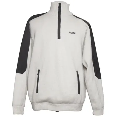 Fleecetröja (Vit, Svart) från Peak Polyester, Ull