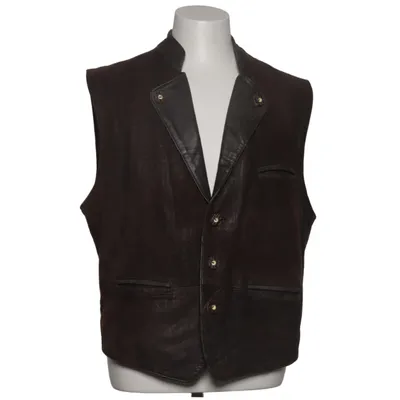 Gilet en cuir (Marron)