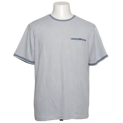 T-shirt (Gray, Blue) from Denim & Flower Modal, Polyester