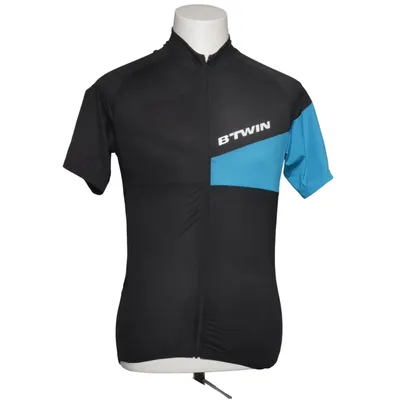 Cykeltrøje (Sort, Blå) fra BTWIN Elastan, Polyester