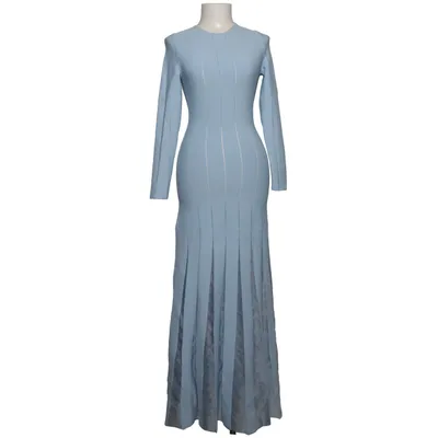 Robe longue (Bleu) de Karen Millen Élasthane, Polyamide, Polyester, Viscose