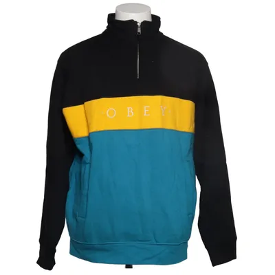 Collegetröja (Svart, Gul, Blå) från Obey Bomull, Polyester