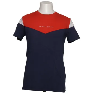 T-shirt (Blue, Red, White) from Criminal Damage Cotton
