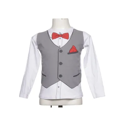 Long sleeve T-shirt (White, Gray, Red) from Dopo Dopo Boys Cotton