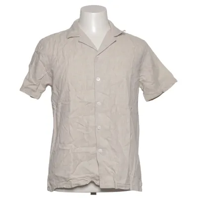 Kortärmad skjorta (Beige) från Lindbergh White Bomull, Linne