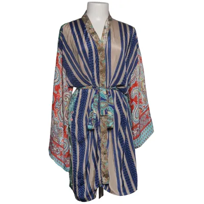 Morgonrock (Blå, Flerfärgad) från Boho Silke