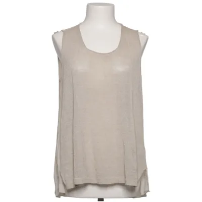Tank Top (Beige) from Tandem Cotton, Linen, Polyamide, Viscose