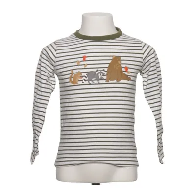 Langærmet t-shirt (Hvid, Grøn, Flerfarvet) fra Pusblu Bomuld