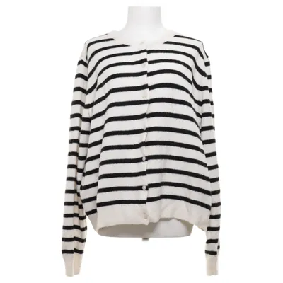 Cardigan (White, Black) from H&M Polyester, Acrylic, Wool, Elastane