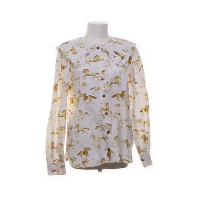 Blus (Vit, Brun) från Ganni Ekologisk bomull