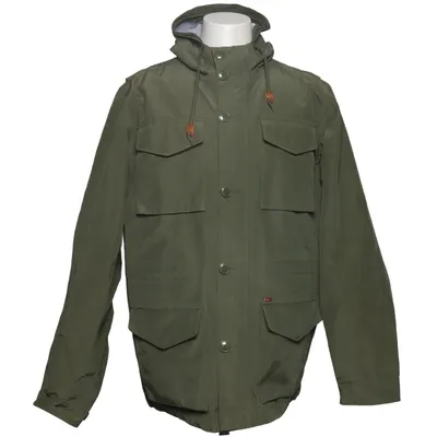 Rain jacket (Green) from Obey Cotton, Polyamide, Polyester