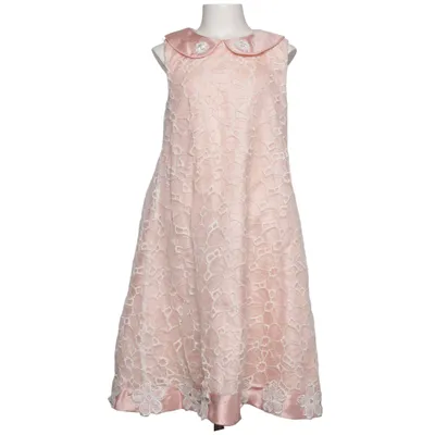 Flower girl dress (Pink, White) Polyester, Viscose