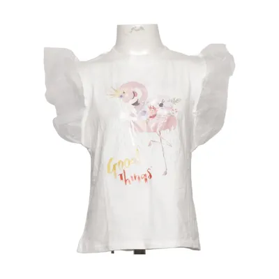 Top (White, Multicolored) from NNJXD Cotton, Polyester