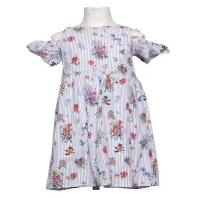 Jurk (Blauw, Wit, Meerkleurig) van Nathalie Lété x H&M Katoen