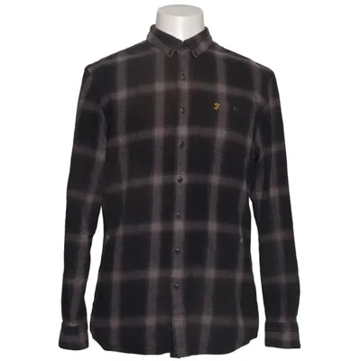 Flannel shirt (Black, Gray) from Farah Cotton