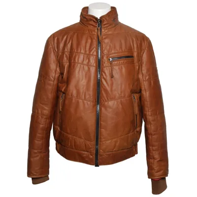 Leren jack (Bruin) van Trapper Leer, Polyester