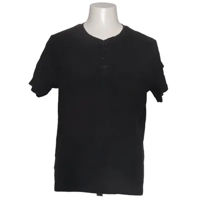 Henley shirt (Zwart) van Resteröds Katoen