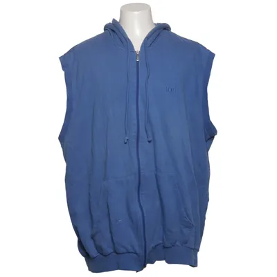 Korte mouwen capuchon sweater (Blauw) van Men Plus Katoen