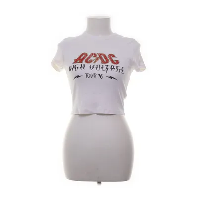 T-shirt (Vit, Röd, Svart) från Bershka Bomull, Elastan