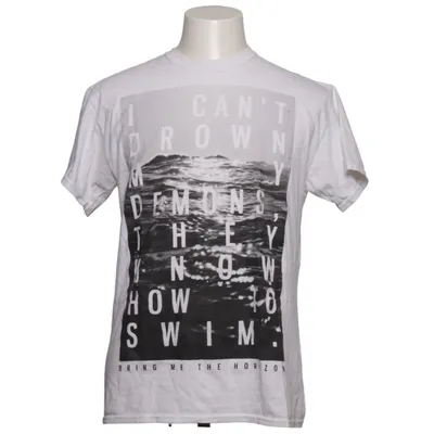 T-shirt (Vit, Svart) från Gildan Bomull