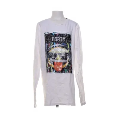 Långärmad t-shirt (Vit, Flerfärgad) från Emoji Bomull