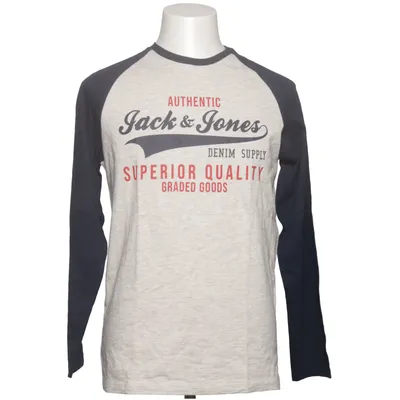 Honkball T-shirt (Grijs, Blauw) van Essentials by Jack & Jones Organisch katoen