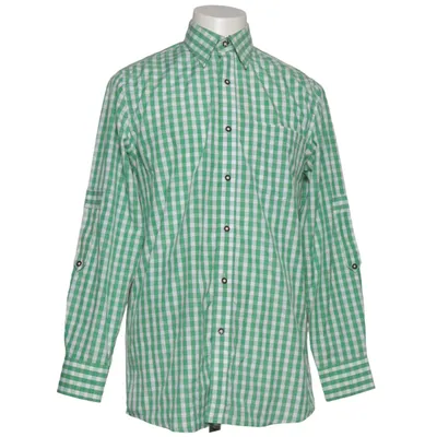 Chemise (Vert, Blanc) de Fuchs Trachtenmoden Coton, Polyester