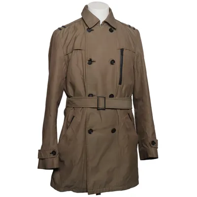 Trenchcoat (Beige, Zwart) van Hugo Leer, Polyester