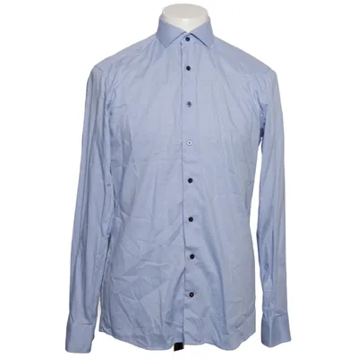 Chemise (Bleu, Blanc) de Eterna Coton, Élasthane