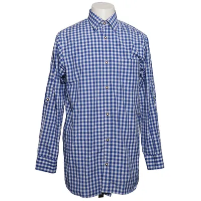 Shirt (Blue, White) from Fuchs Trachtenmoden Cotton, Polyester