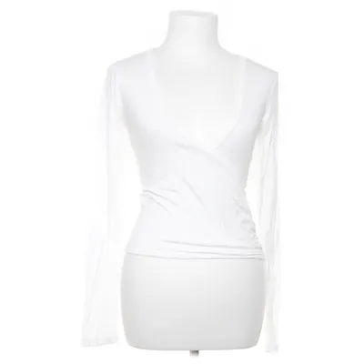 Wrap top (White) from Stradivarius Elastane, Viscose