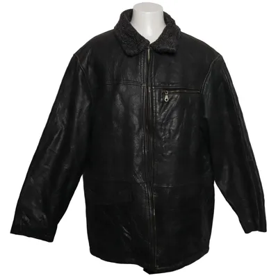 Shearling jas (Zwart) van Team Acryl, Polyester