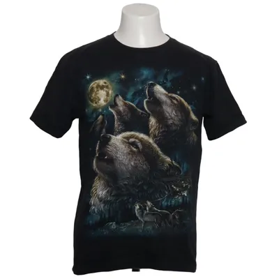 T-shirt (Sort, Flerfarvet) fra Rock Chang Bomuld