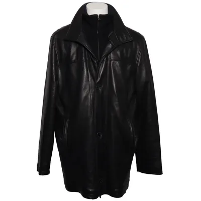 Leren jack (Zwart) van Gilberto Polyester, Leer