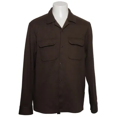 Surchemise (Marron) de Massimo Dutti Coton, Viscose, Laine