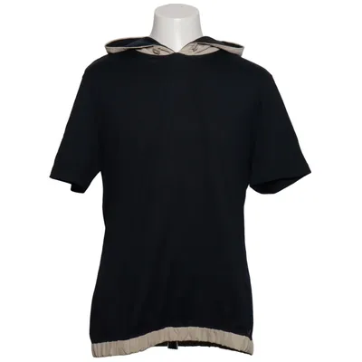 Short sleeve hoodie (Blue, Beige) from Eleventy