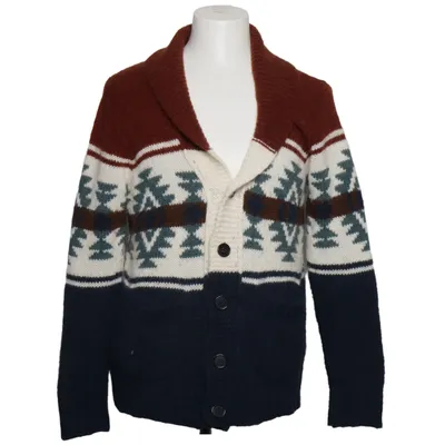 Strickjacke (Blau, Braun, Weiß) von Zara Man Acryl, Alpakawolle, Mohair, Polyamid, Viskose
