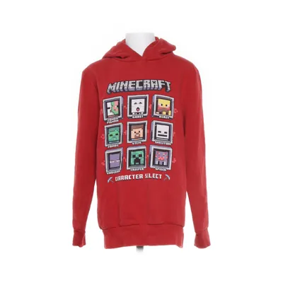 Huvtröja (Röd, Flerfärgad) från Mojang Bomull, Polyester