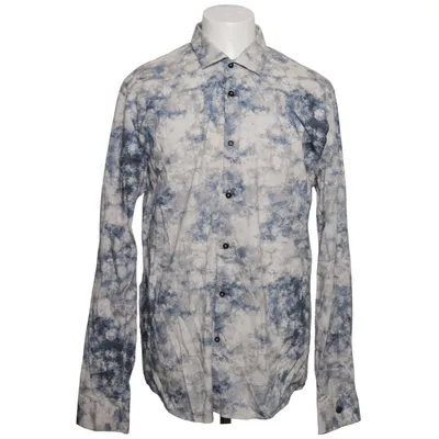 Shirt (Blauw, Wit, Grijs) van Cast Iron Katoen, Elastaan