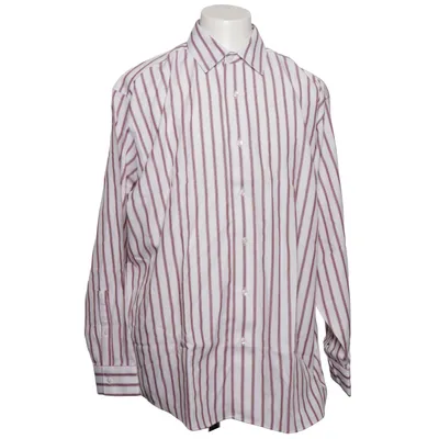 Skjorte (Hvid, Rød) fra Topman Bomuld, Polyester