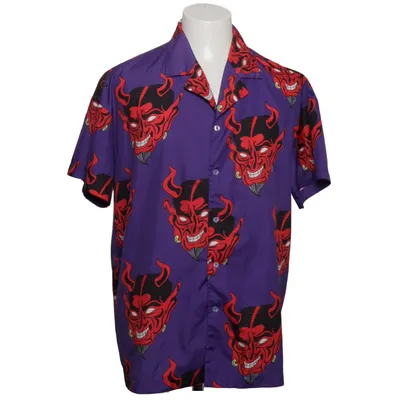 Kortærmet skjorte (Lilla, Rød, Sort) fra Incerun Polyester