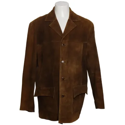 Leren blazer (Bruin) van Gipsy by Mauritius Leer, Polyester