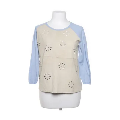 Pullover (Blue, Beige) from Tonet Cotton, Suede
