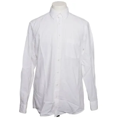 Buttondown-skjorta (Vit) från Strokesman's Bomull, Linne
