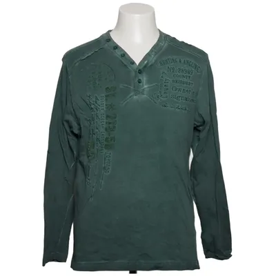 Henley shirt (Groen) van Raw to Raw Katoen