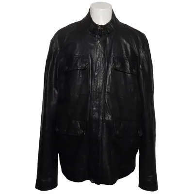Leather jacket (Black) from Camp David Cotton, Leather, Polyester