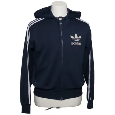 Huvtröja (Blå, Vit) från Adidas Bomull, Polyester
